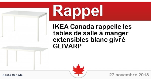 Ikea Canada Rappelle Les Tables De Salle A Manger Extensibles