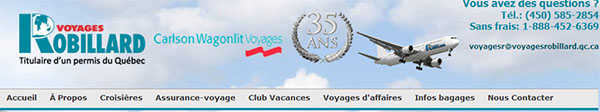 Voyages Robillard en ligne