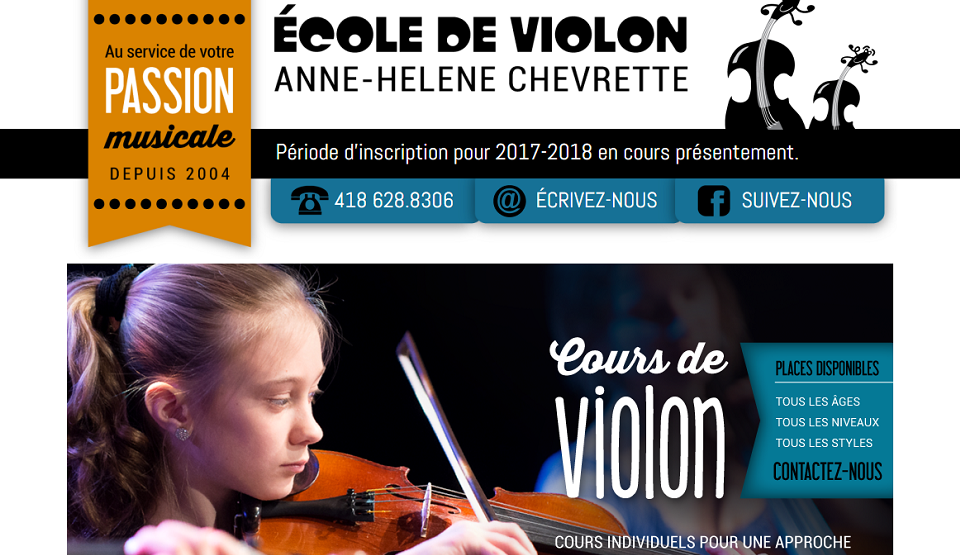 École de Violon Anne-Helene Chevrette en Ligne 